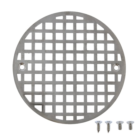 Jones Stephens Brushed Nickel 5.196in. Round Cast Brass Heavy Duty Strainer C6084BN